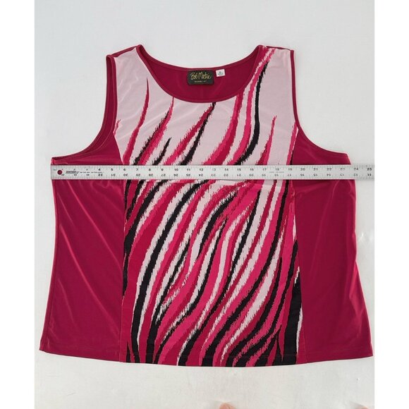 Bob Mackie Wearable Art Sleeveless Liquid Knit Blouse Sz XL Boho Art To Wear - Picture 7 of 7